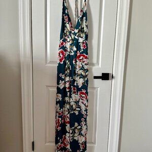 Amazon tropical floral maxi dress